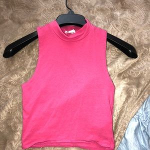 pink crop top